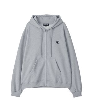Signature hood zip-up - GREY