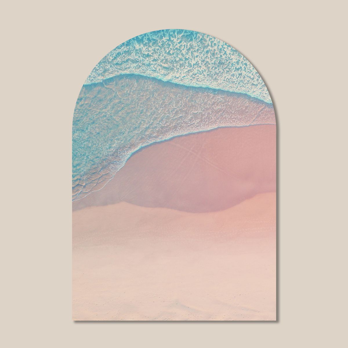 멜팅스튜디오(MELTING STUDIO) 마이 리틀 윈도우 접착 아치 인테리어 포스터  / 72번 Pink Beach