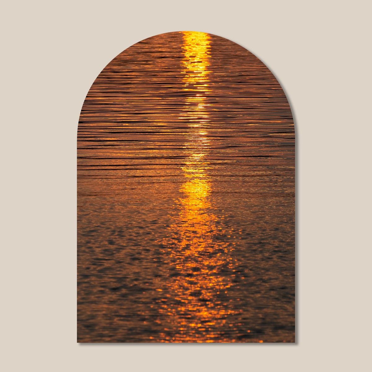 멜팅스튜디오(MELTING STUDIO) 마이 리틀 윈도우 접착 아치 인테리어 포스터  / 84번 Golden Sunset Wave