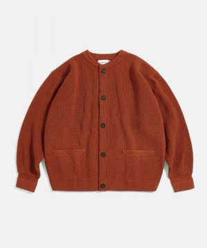 Miller Heavyweight Cardigan Burnt Orange
