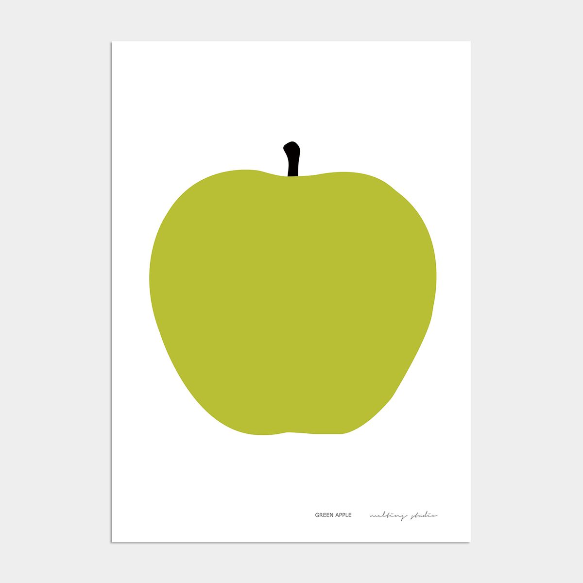 멜팅스튜디오(MELTING STUDIO) 행운을 부르는 풍수그림 사과 액자 인테리어 포스터  / 02번 Green apple 1