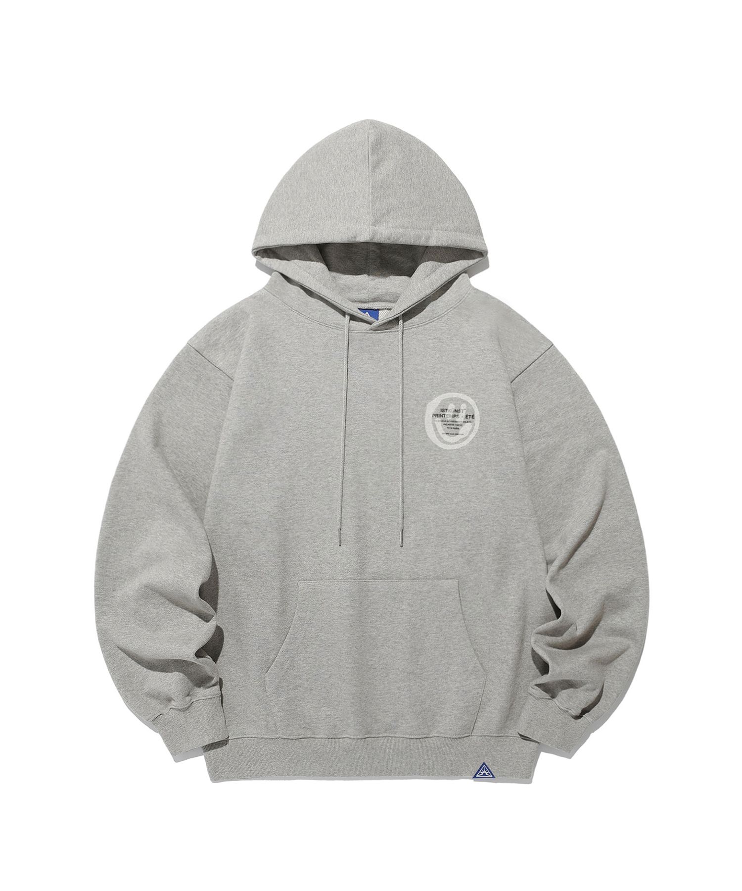 MUSINSA | ISTKUNST LOGO & SMILELY HOODIE GRAY (IK2CSMM400A)
