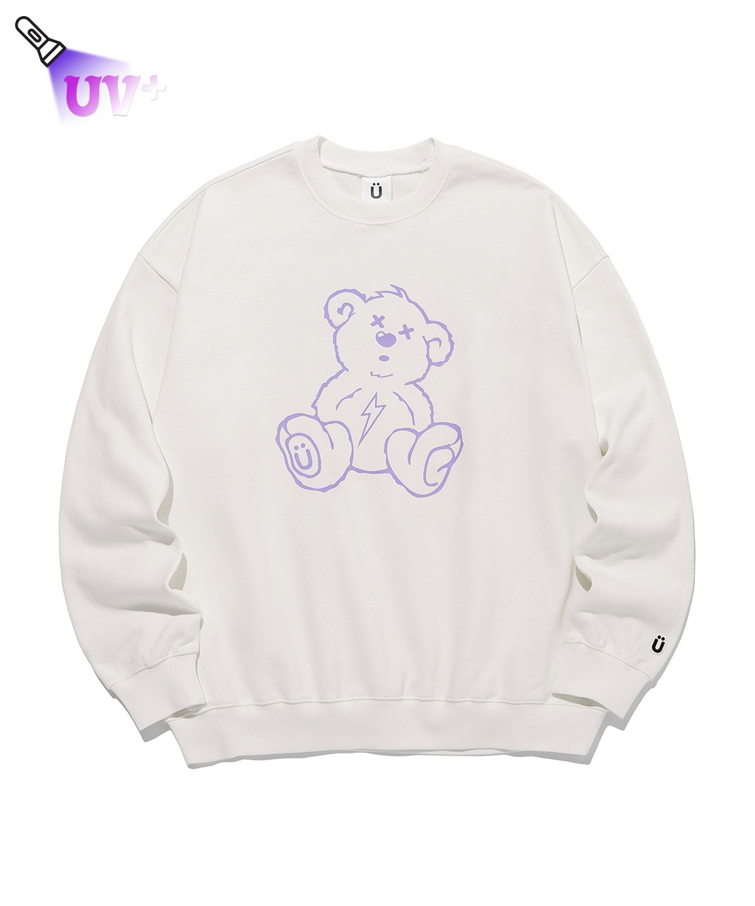 MUSINSA公式 | ISTKUNST THUNDER BEAR SWEATSHIRT WHITE
