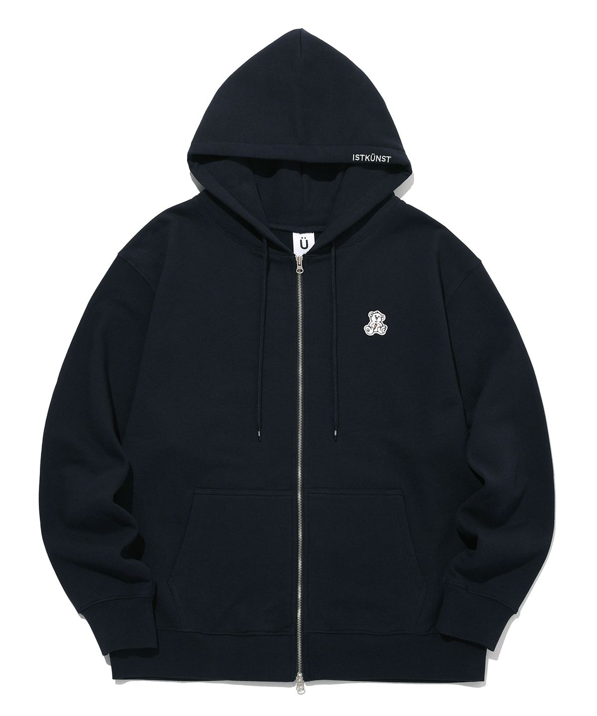 이스트쿤스트(ISTKUNST) THUNDER BEAR WAPPEN HOOD ZIP UP_NAVY(IK2CSMM482A)