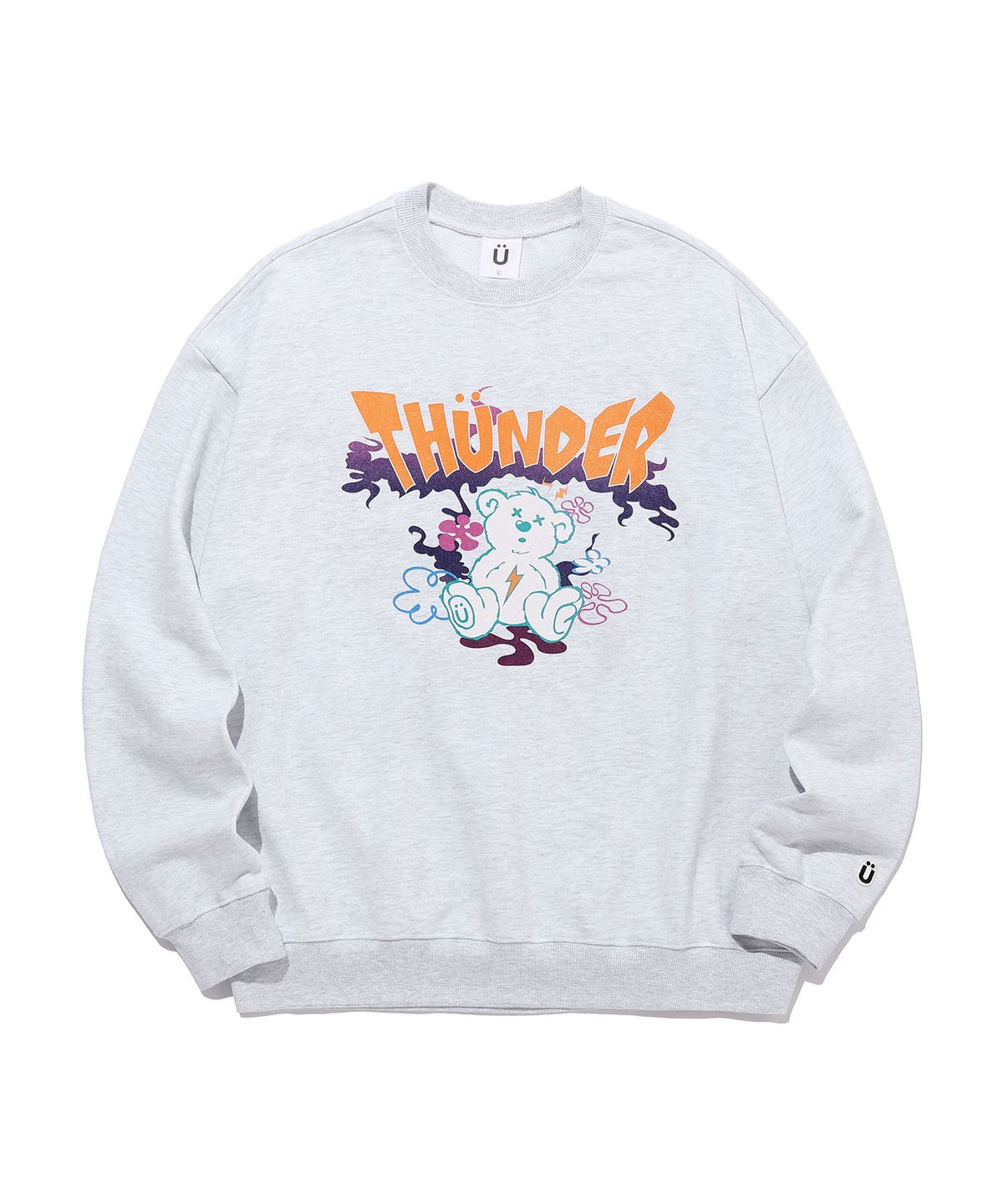이스트쿤스트(ISTKUNST) ART THUNDER BEAR SWEATSHIRTS_LIGHT GREY(IK2CSMM446A)