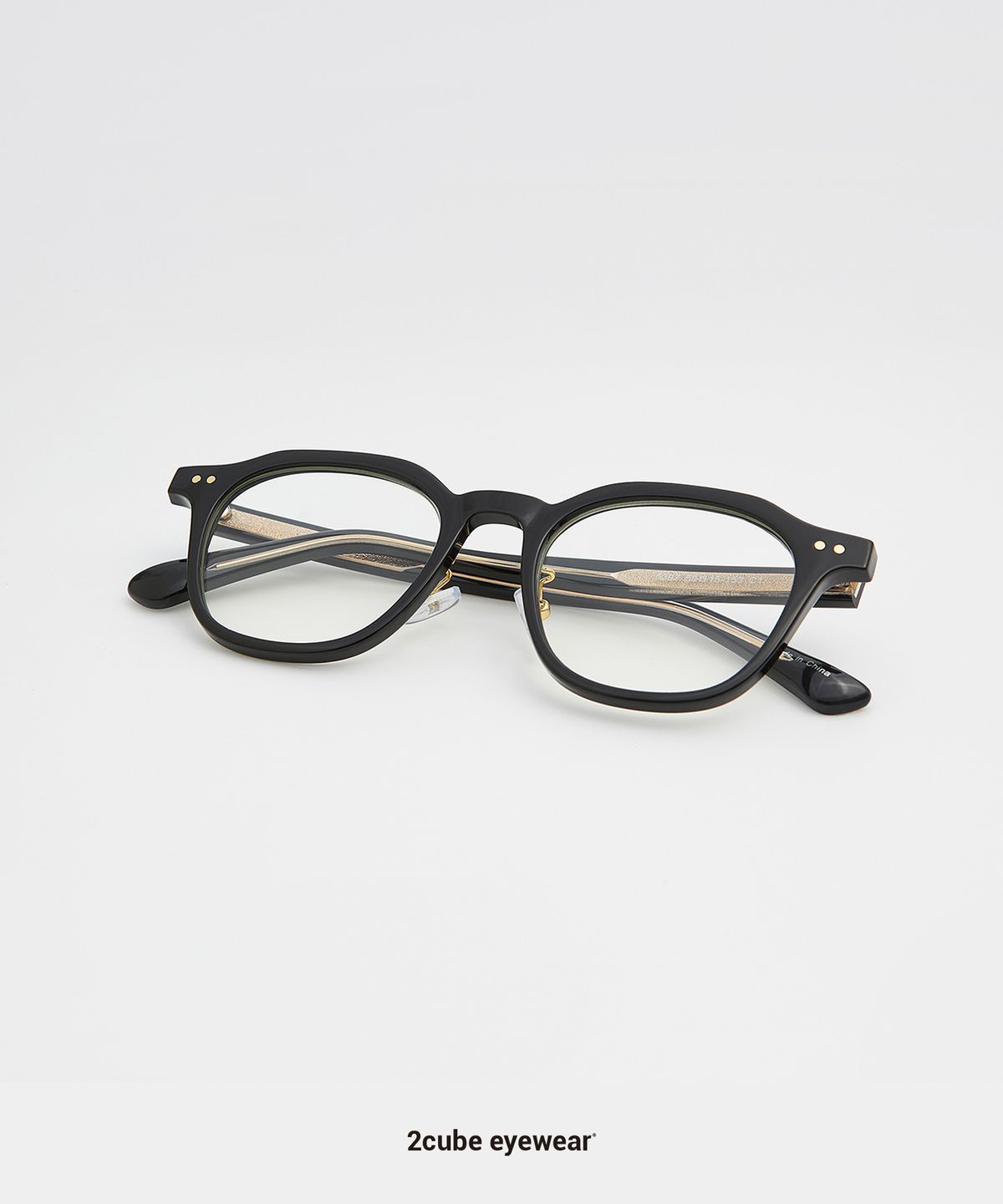 투큐브(2CUBE) 2DOT SQUARE EYEWEAR(BLACK)