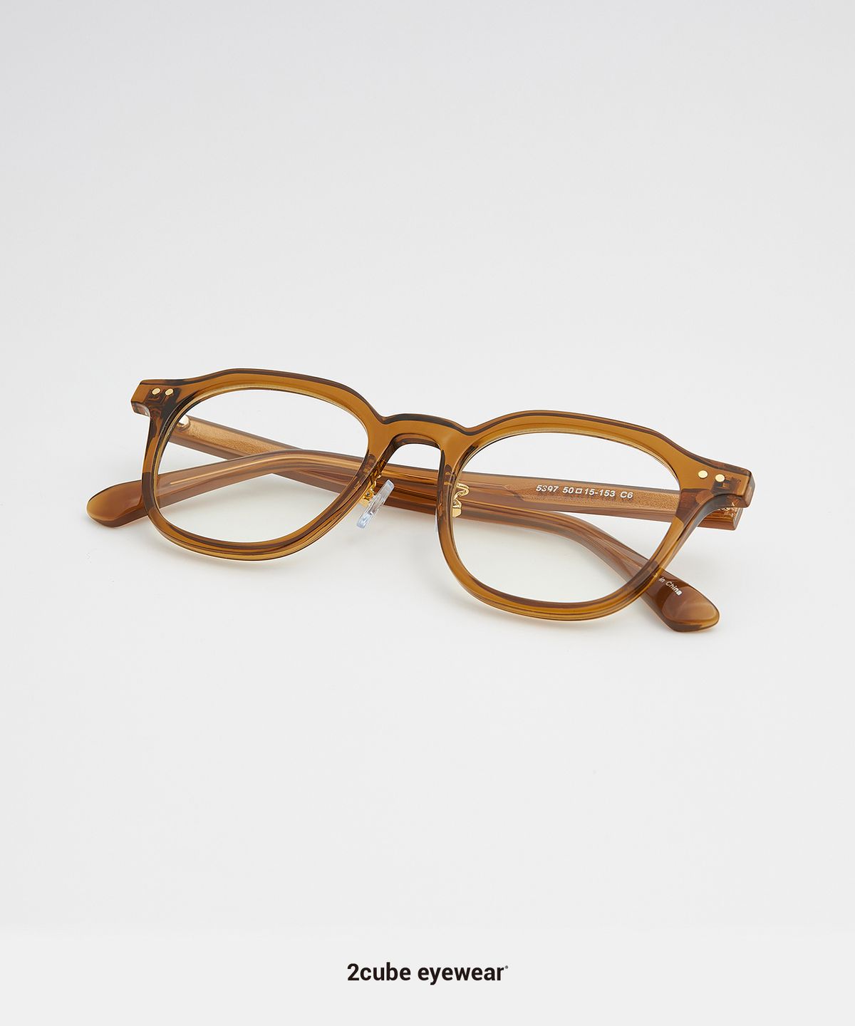 투큐브(2CUBE) 2DOT SQUARE EYEWEAR(BROWN TINT)