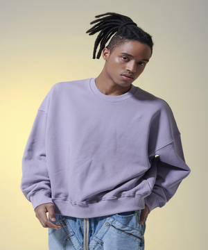 크롭 맨투맨 (라벤더)