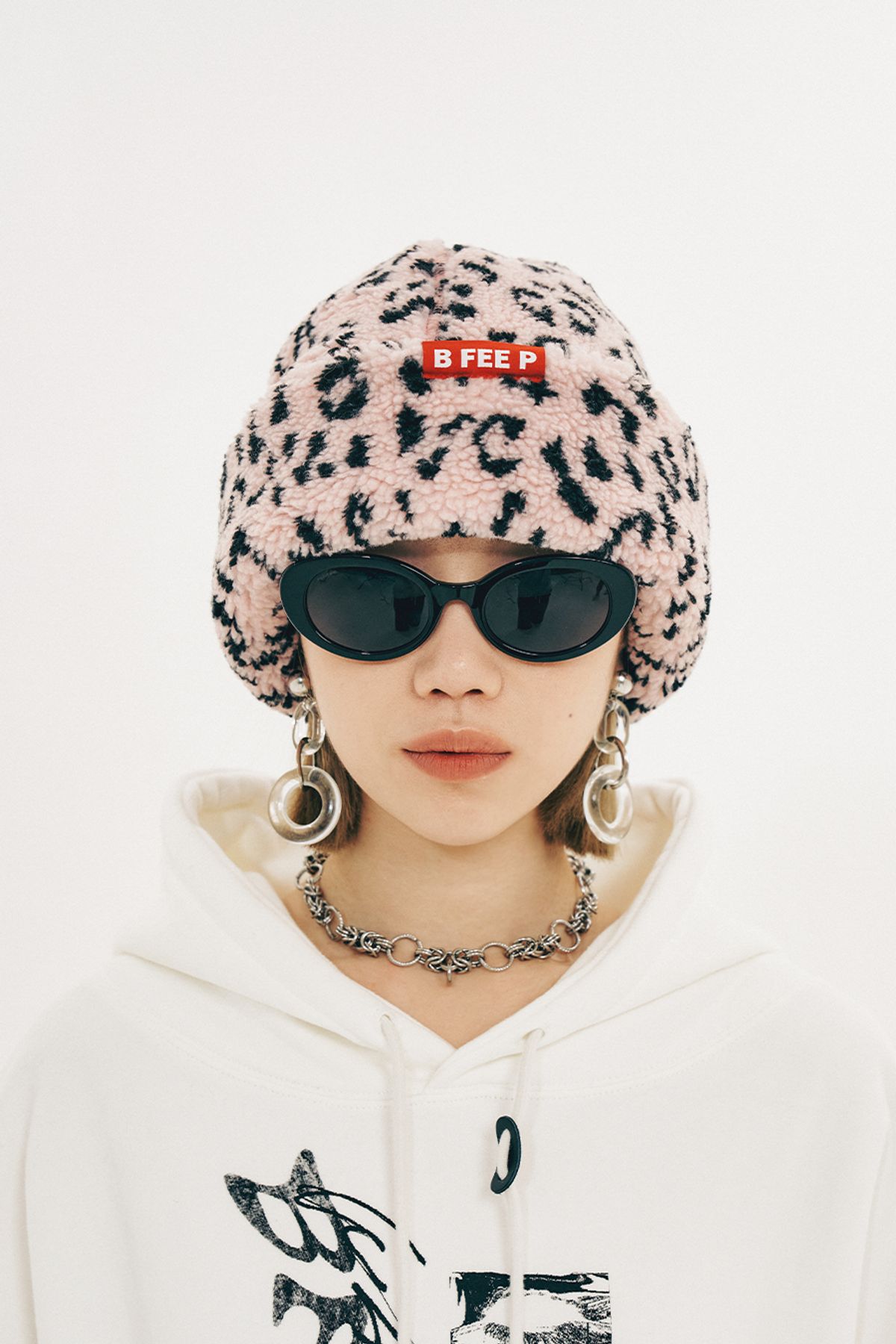 비피피(BFEEP) leopard beanie_pink