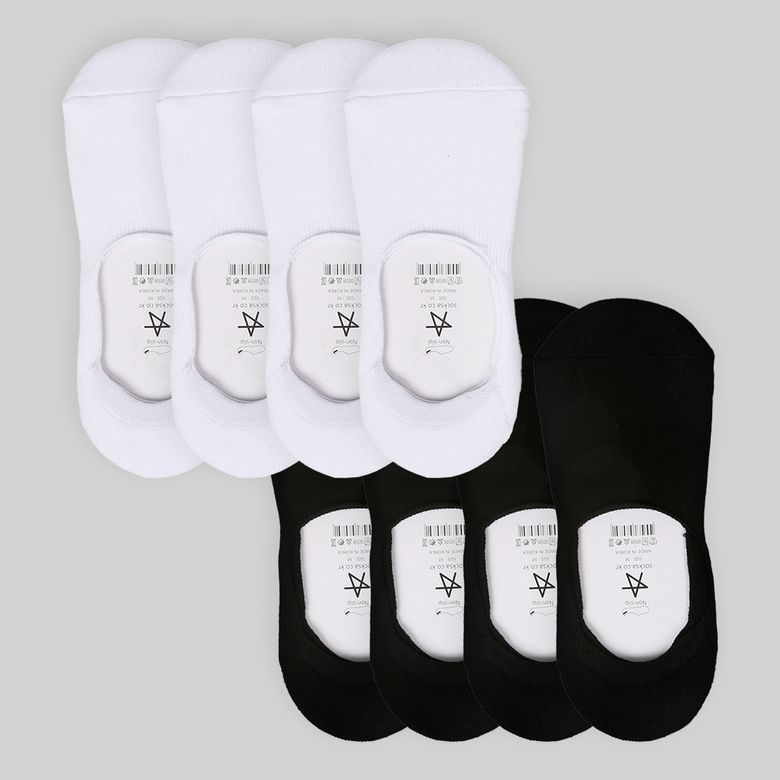 [4PACK]더블쿠션 156N 무지 밴드 이중바닥 리얼 페이크삭스 양말
