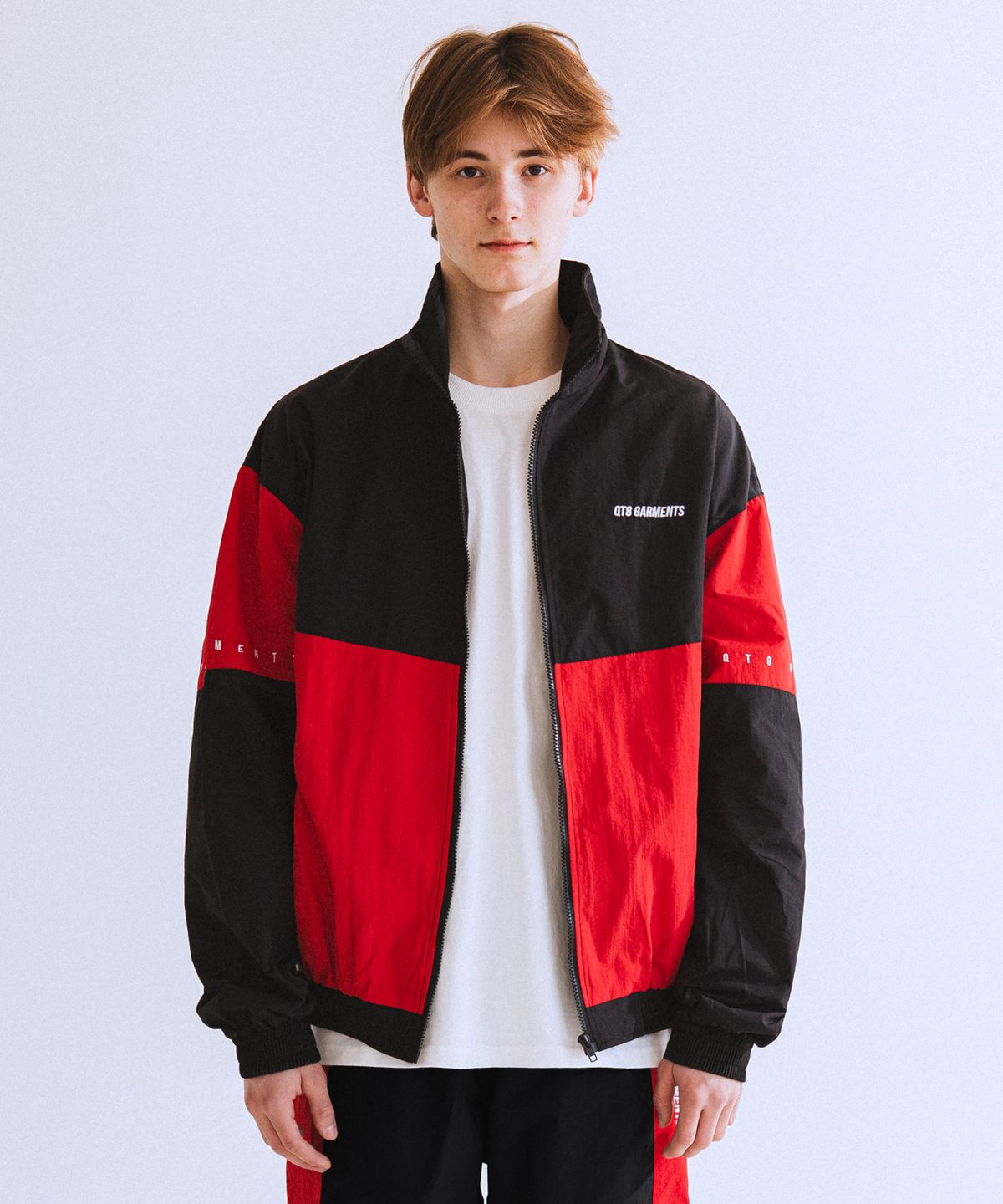 큐티에잇 가먼츠(QT8 GARMENTS) LB Old Track Jacket (Black/Red)
