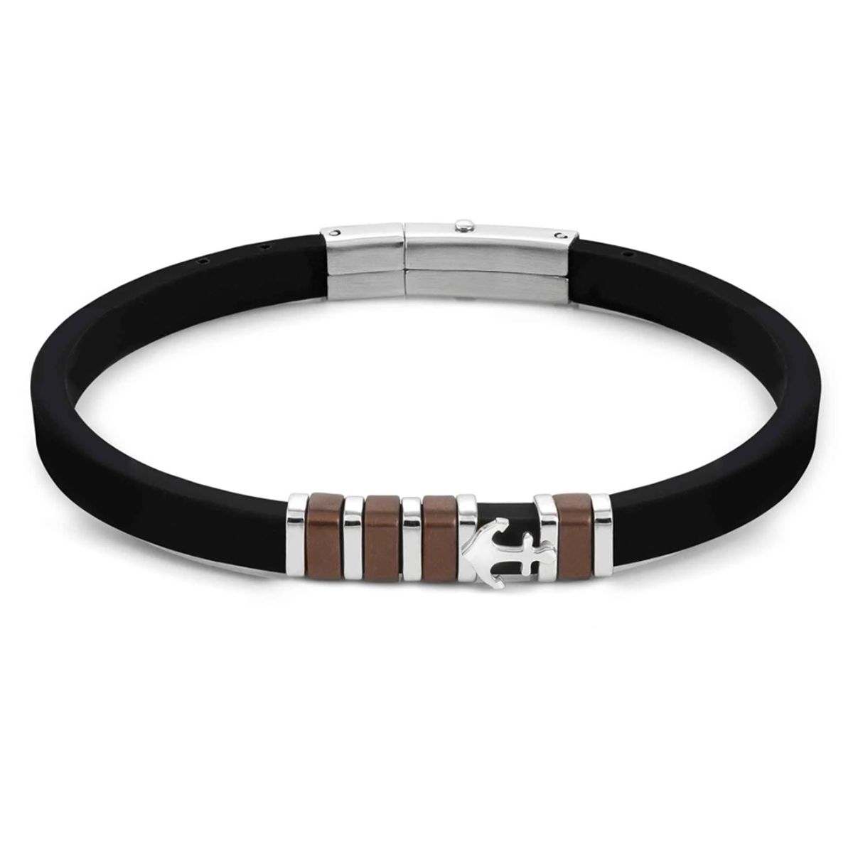 노미네이션(NOMINATION) 팔찌 시티 CITY steel and silicon CHOCOLATE PVD (Anchor) 028803/002