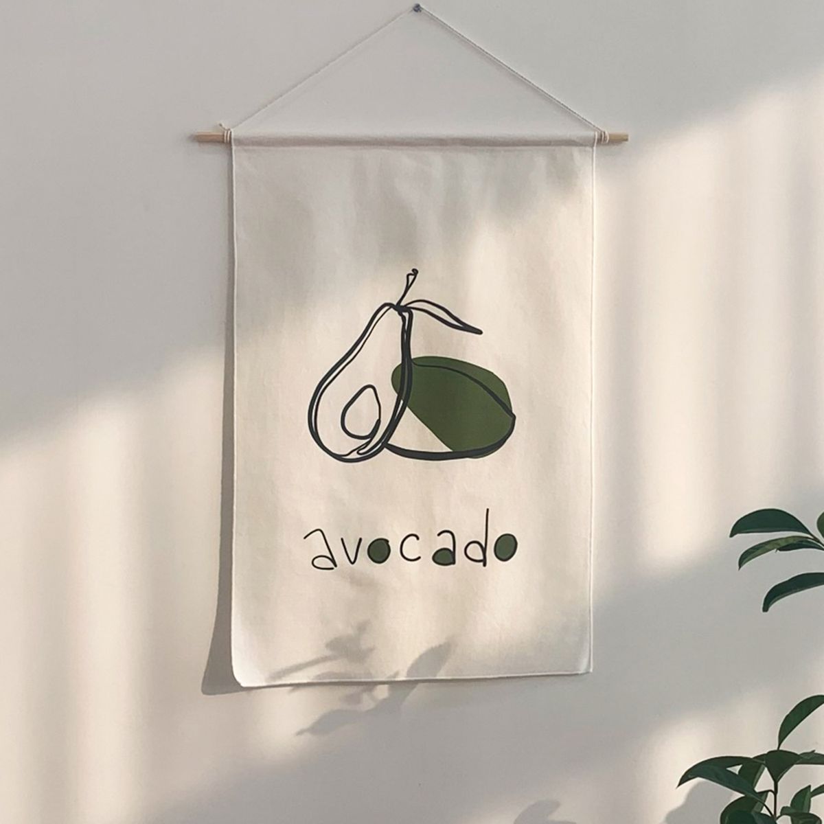 멜팅스튜디오(MELTING STUDIO) 패브릭 우드 행잉 포스터  / 53번 Avocado (우드프레임 포함)