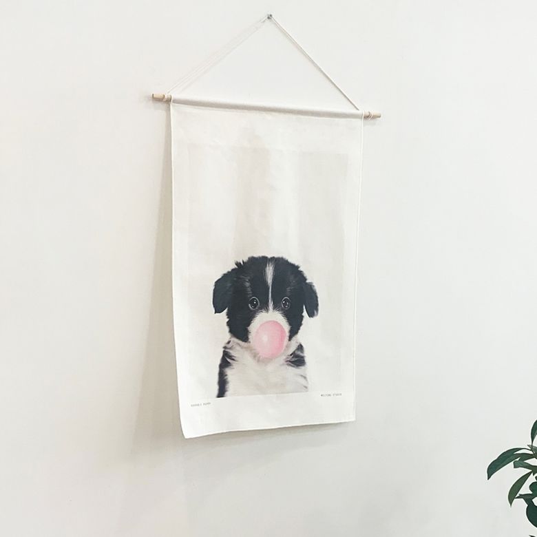 패브릭 우드 행잉 포스터  / 70번 Adorable Puppy (우드프레임 포함)