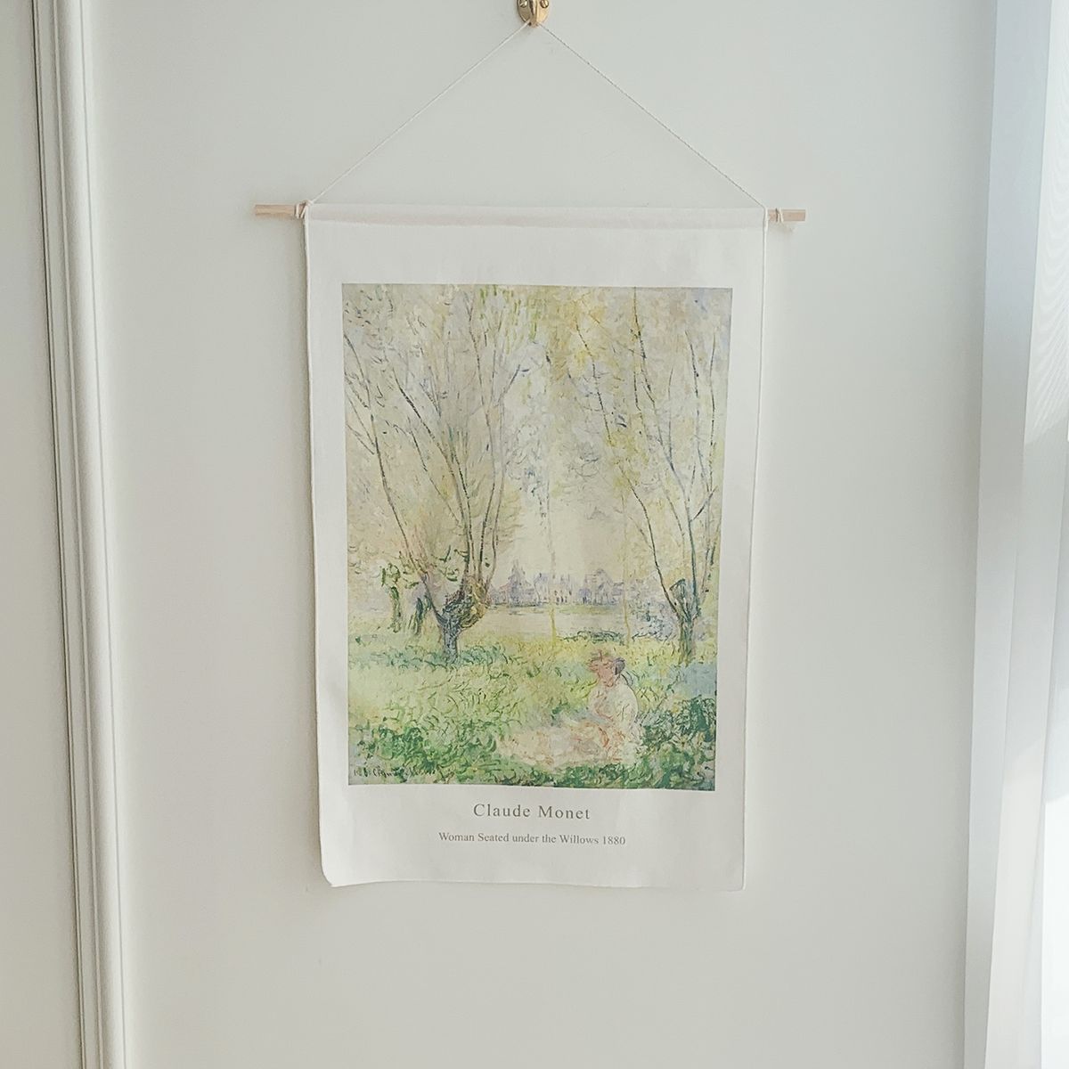 멜팅스튜디오(MELTING STUDIO) 패브릭 우드 행잉 포스터  / 90번 Seated Under The Willows (우드프레임 포함)