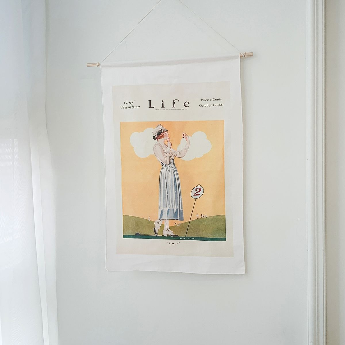멜팅스튜디오(MELTING STUDIO) 패브릭 우드 행잉 포스터  / 97번 Life October (우드프레임 포함)