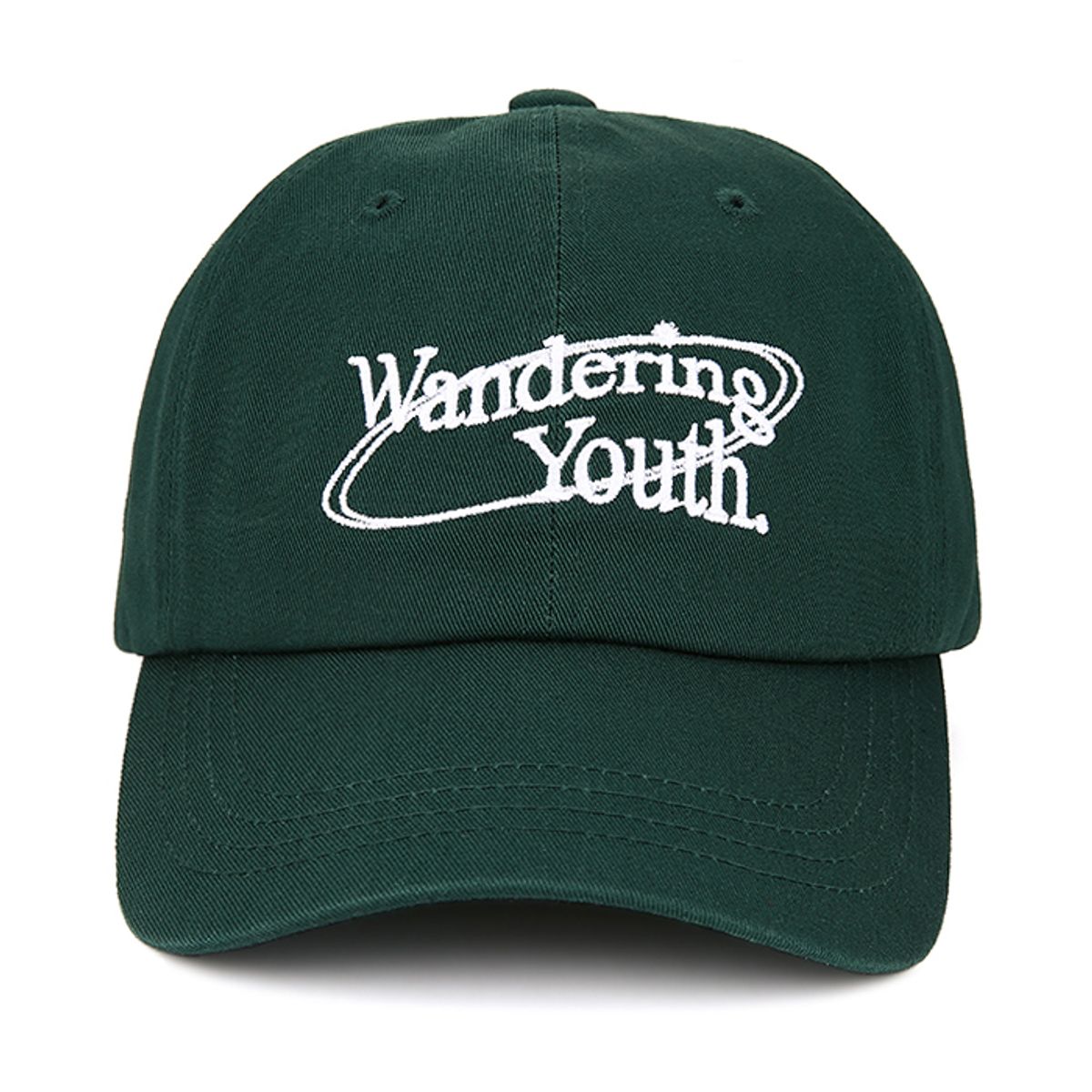 원더링유스(WANDERINGYOUTH) 워싱 로고 볼캡 그린