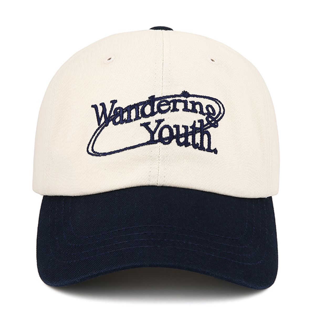 원더링유스(WANDERINGYOUTH) 워싱 로고 볼캡 투톤