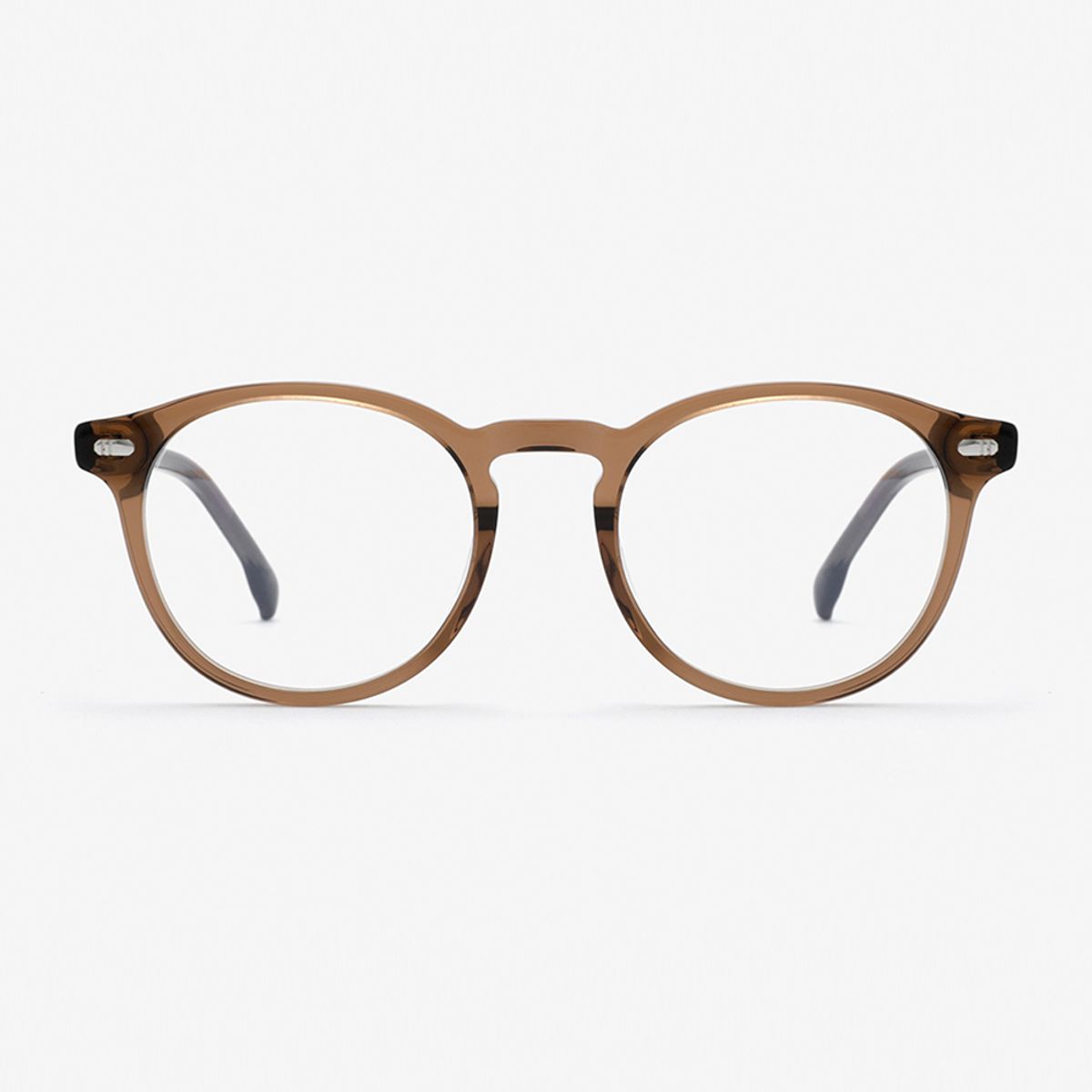 알로아이웨어(ALO EYEWEAR) [ALOXROUNZ] 오버사이즈 보스턴 프레임 ARA7107 C3 투명 브라운