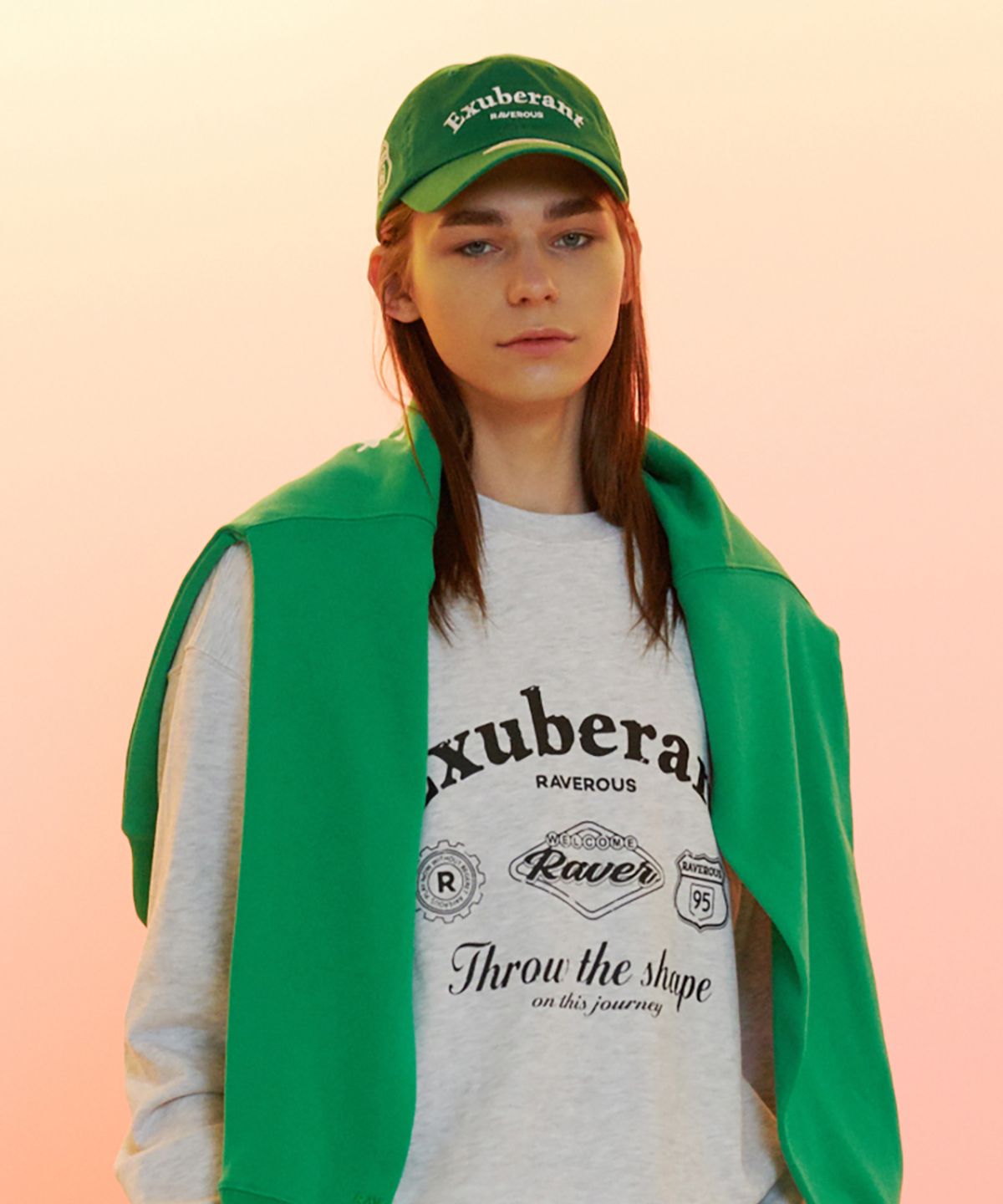 레이버러스(RAVEROUS) 로드 트립 맨투맨 라이트 멜란지
