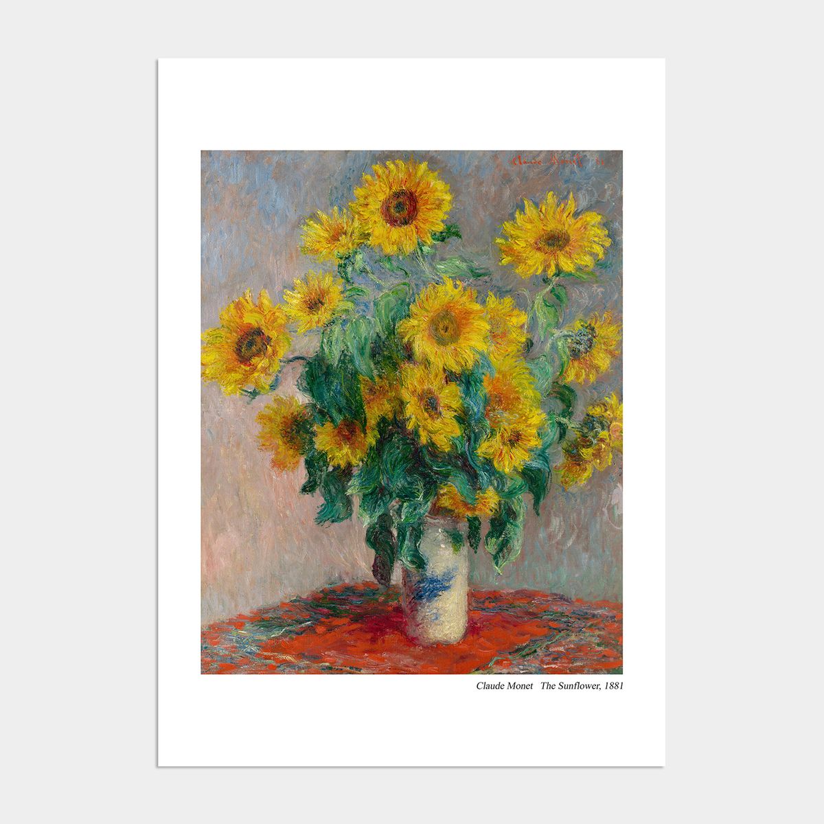 멜팅스튜디오(MELTING STUDIO) 금전운 해바라기 액자 인테리어 포스터 / 25번 클로드 모네-Sunflower 1