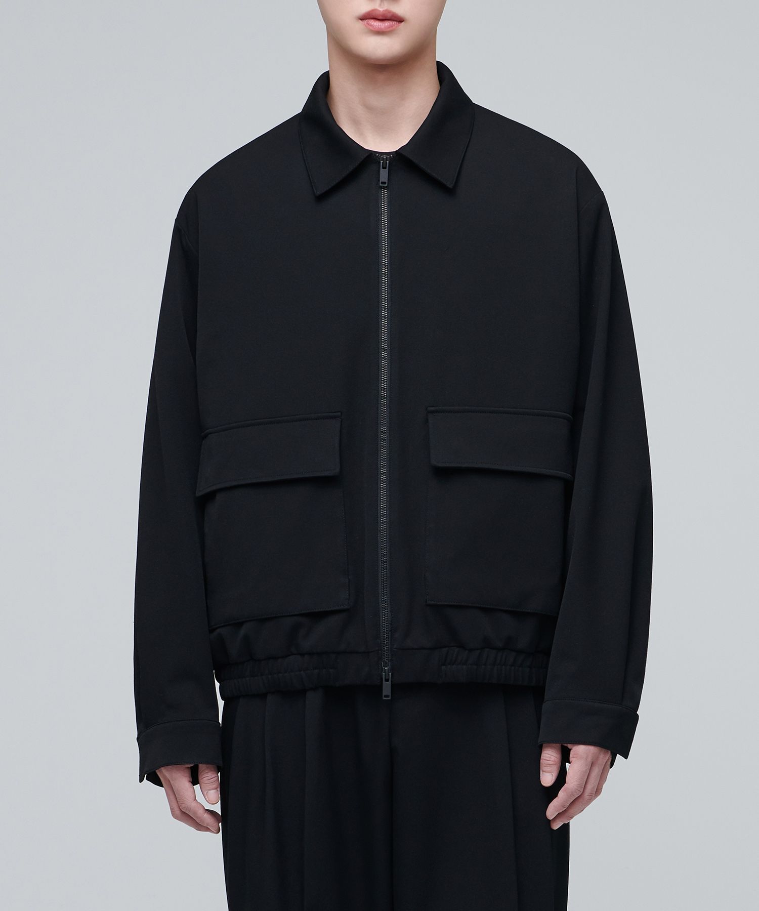 ブルゾン MUSINSA STANDARD Minimal flight jacket black MMBUJ101-BK MUSINSA | MUSINSA STANDARD Minimal Flight Jacket [Gunmetal]