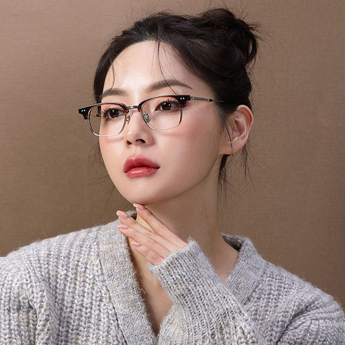 어나더루트(ANOTHERROUTE) 티타늄 안경테 ELISON 하금테 레트로