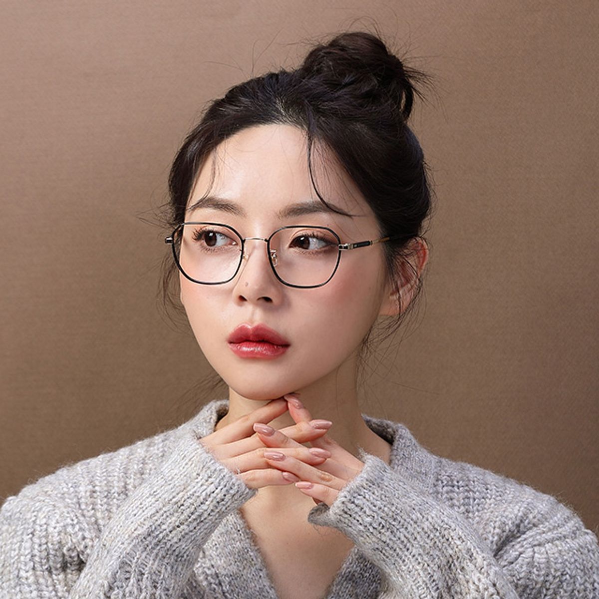 어나더루트(ANOTHERROUTE) 티타늄 다각형 안경테 SILMON 아시안핏