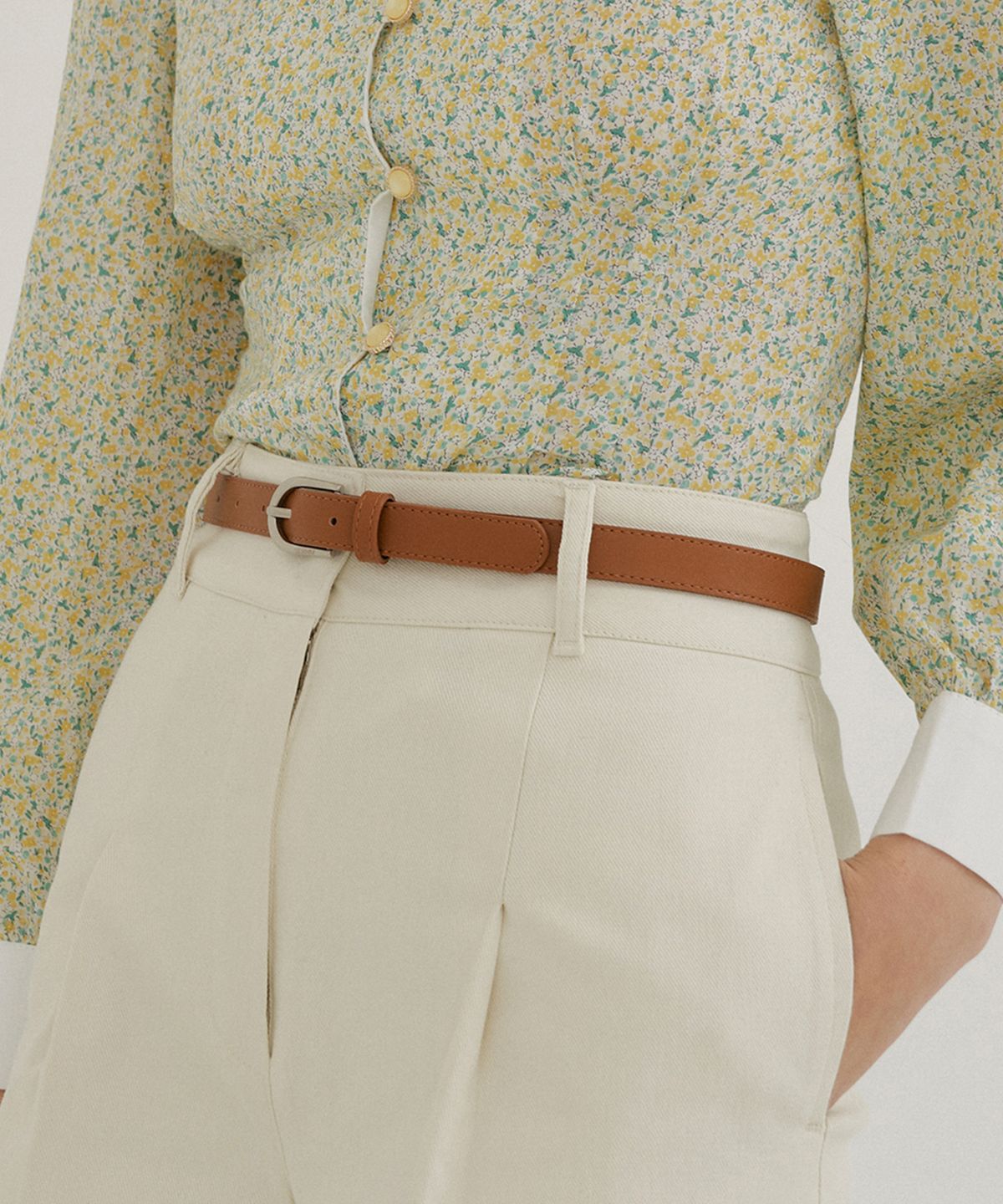 리올그(REORG) KACK REORG LOGO BELT ORANGE BROWN