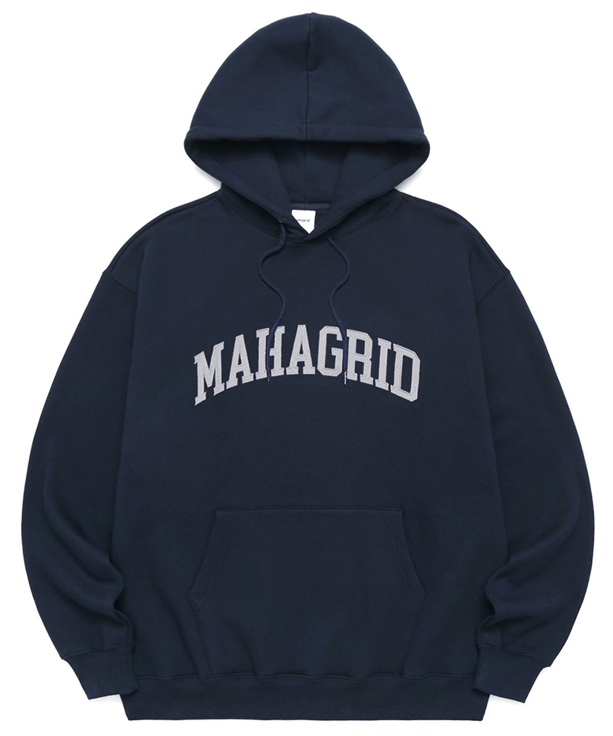 마하그리드(MAHAGRID) VARSITY LOGO HOODIE NAVY(MG2ESMM406A)