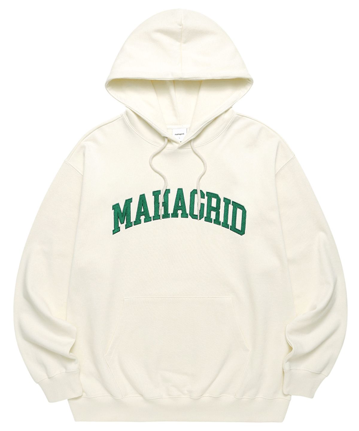 마하그리드(MAHAGRID) VARSITY LOGO HOODIE CREAM(MG2CSMM406A)