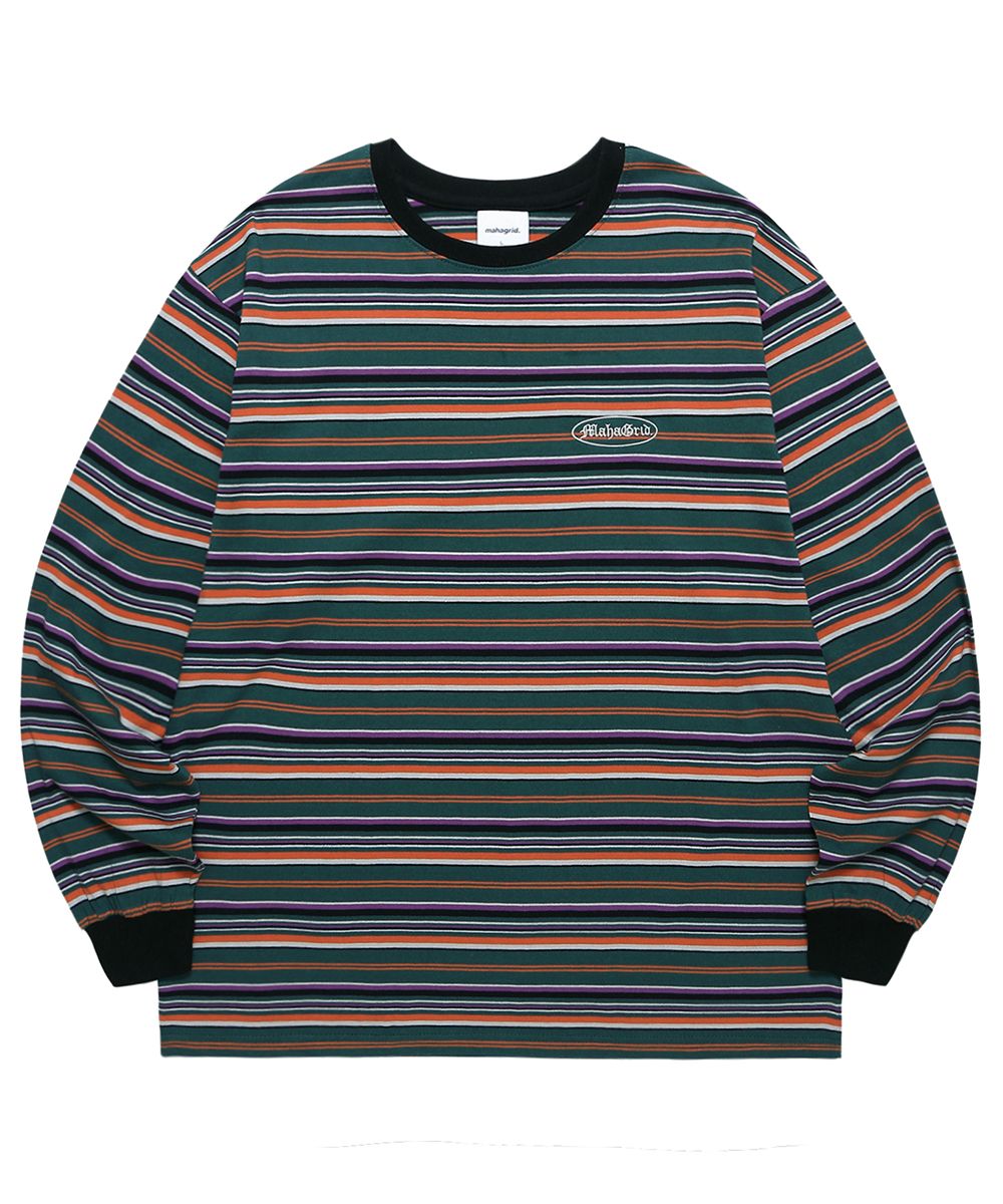 【mahagrid】OL LOGO STRIPED LS TEE MUSINSA | MAHAGRID GOTHIC ARCH LOGO STRIPED LS TEE GREEN