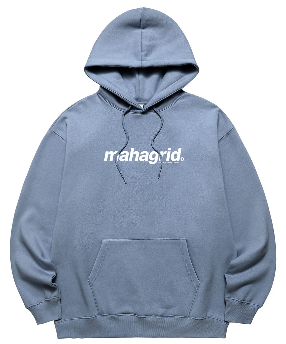 MUSINSA | MAHAGRID BASIC LOGO HOODIE BLUE(MG2BSMM400A)