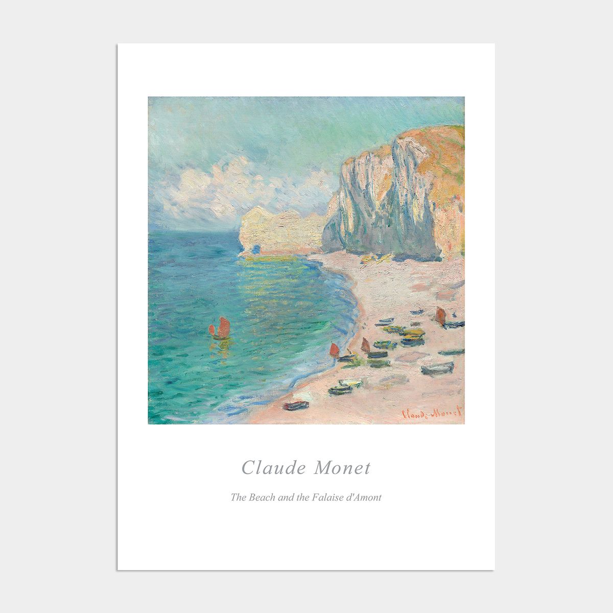 멜팅스튜디오(MELTING STUDIO) 나의 사적인 그림 액자 인테리어 포스터 / 08번 클로드 모네-The Beach and the Falaise dAmont