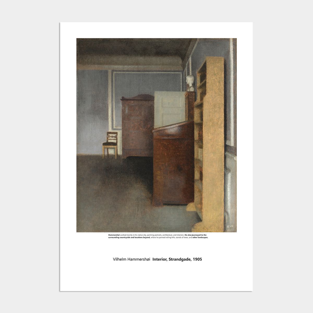멜팅스튜디오(MELTING STUDIO) 나의 사적인 그림 액자 인테리어 포스터 / 62번 하메르쇠이-Interior Strandgade
