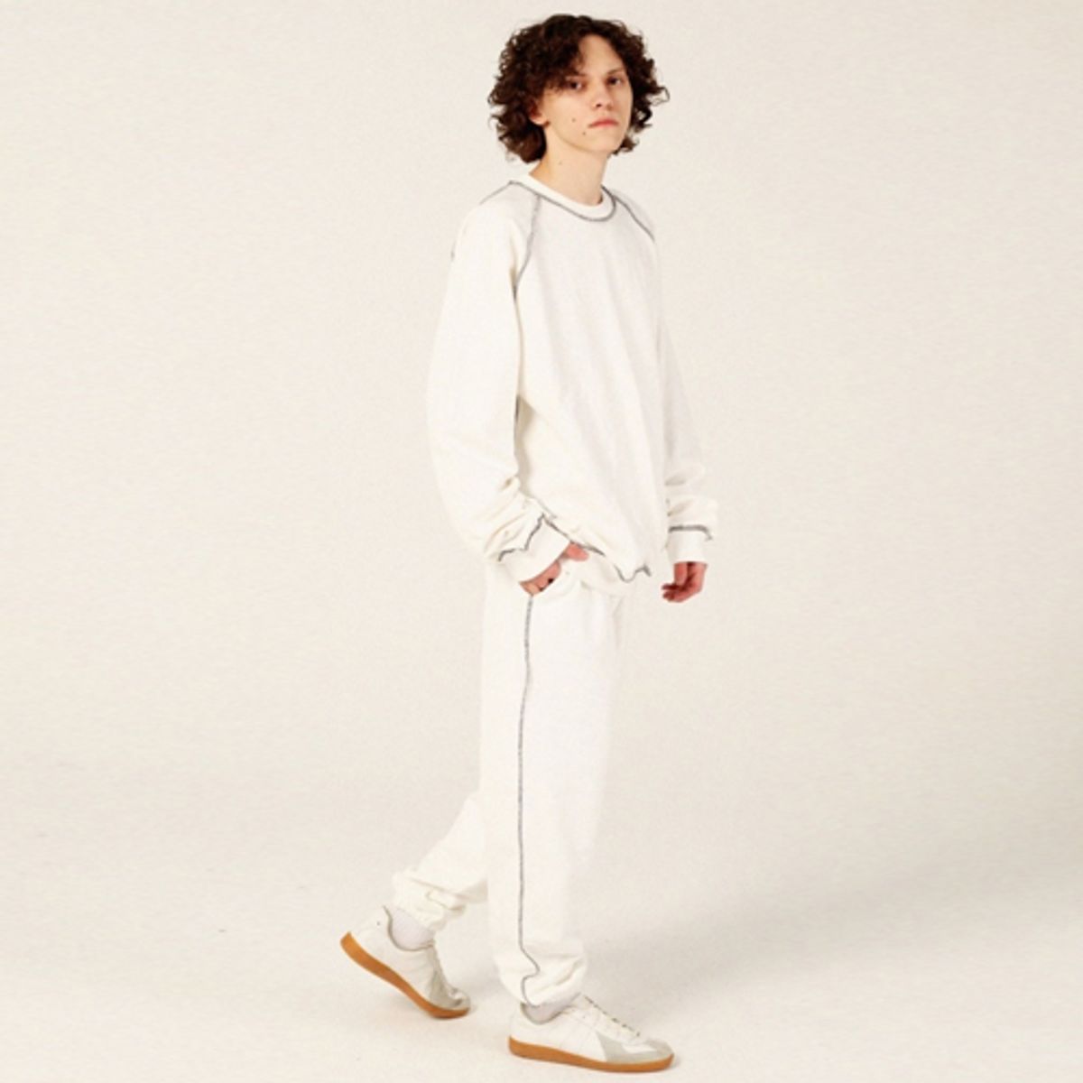 리스펙트(RESPECT) [패키지] og fit crewneck + sweat pants (white)