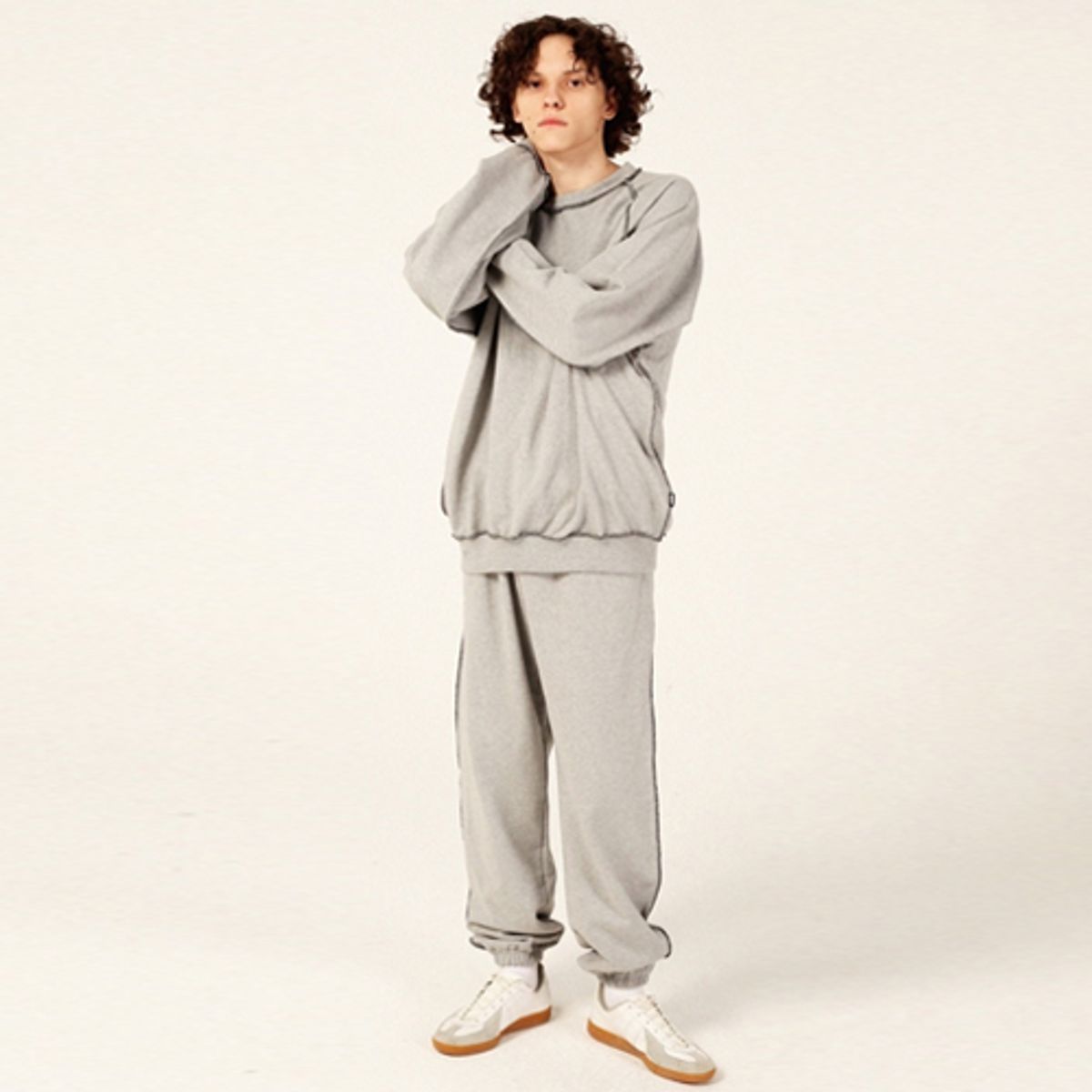 리스펙트(RESPECT) [패키지] og fit crewneck + sweat pants (grey)