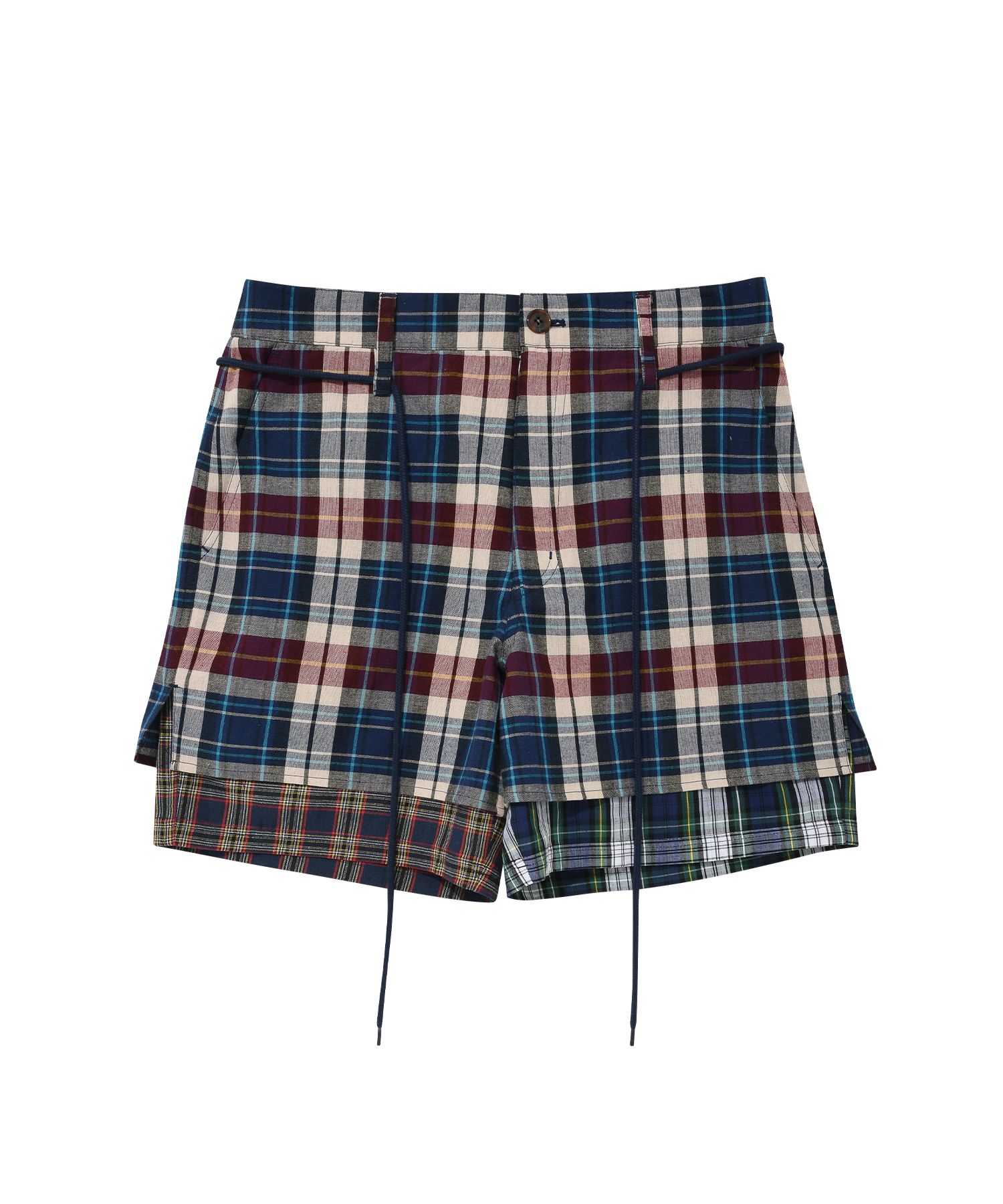 【AJO AJOBYAJO】22SS★ Check Mixed Shorts MUSINSA | AJOBYAJO Check Mixed Shorts [Navy]