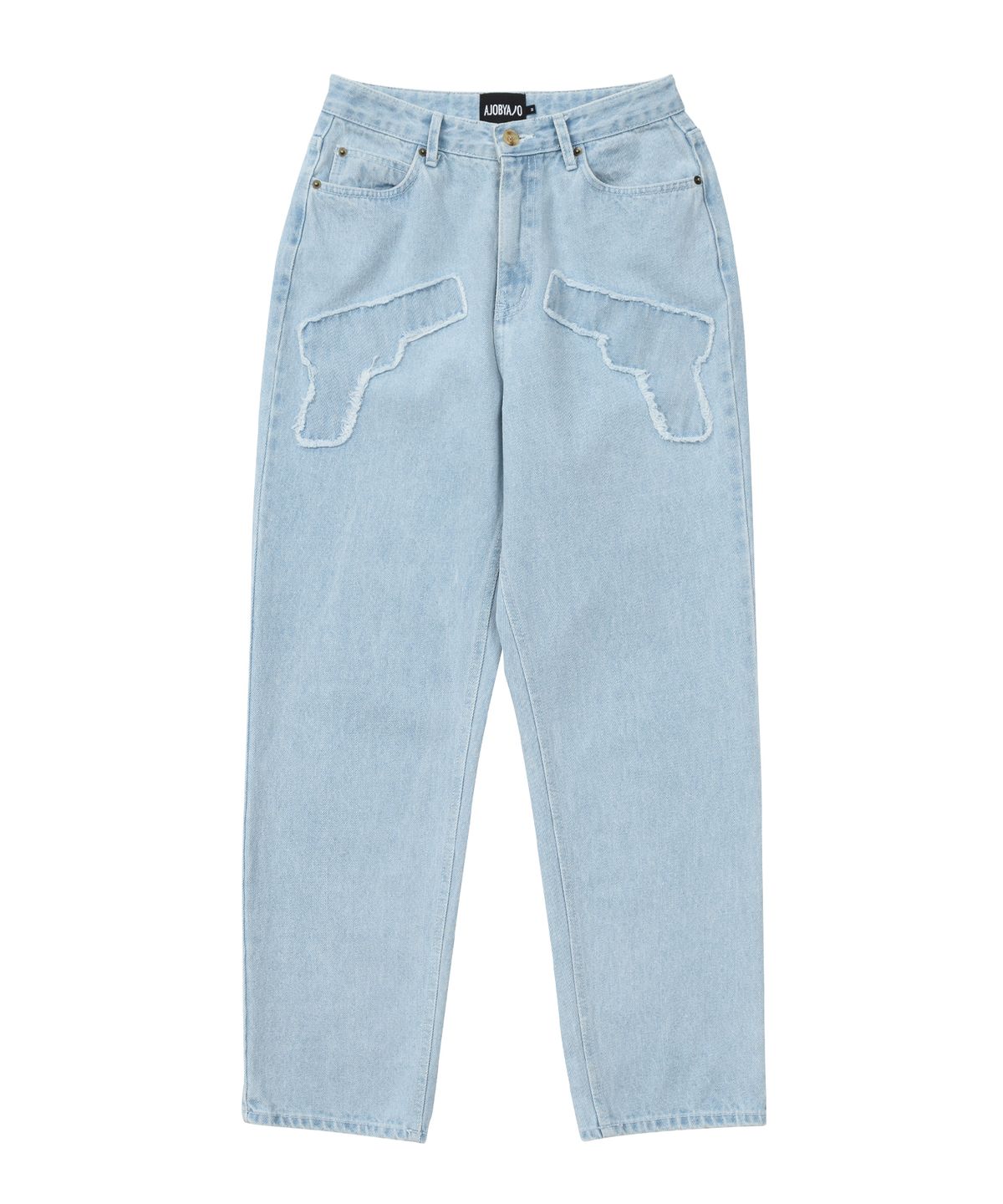 아조바이아조(AJOBYAJO) Gun Washed Jeans [Sky Blue]