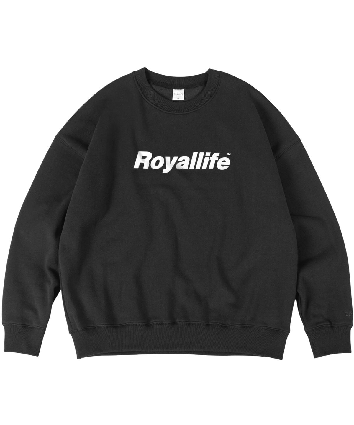 로얄라이프(ROYALLIFE) RLCN900 오리지널 로고 기모 맨투맨 - 블랙
