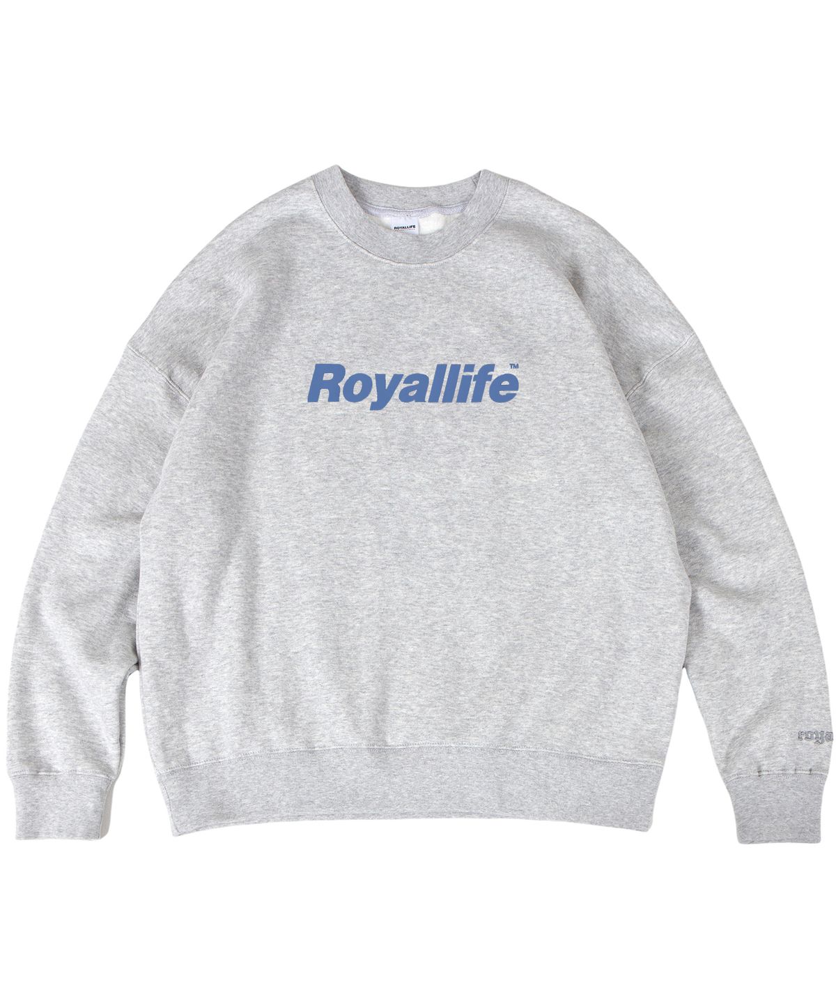 로얄라이프(ROYALLIFE) RLCN900 오리지널 로고 기모 맨투맨 - 그레이