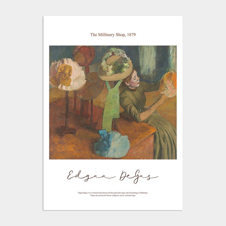 나의 사적인 그림 액자 인테리어 포스터 / 96번 에드가 드가-The Millinery Shop