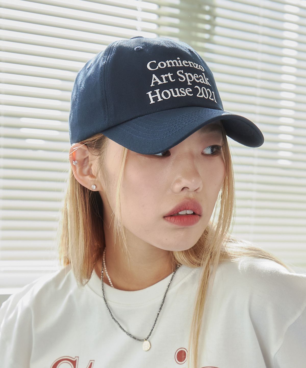 아트스피크하우스(ART SPEAK HOUSE) Comienzo Logo Ball Cap (Navy)
