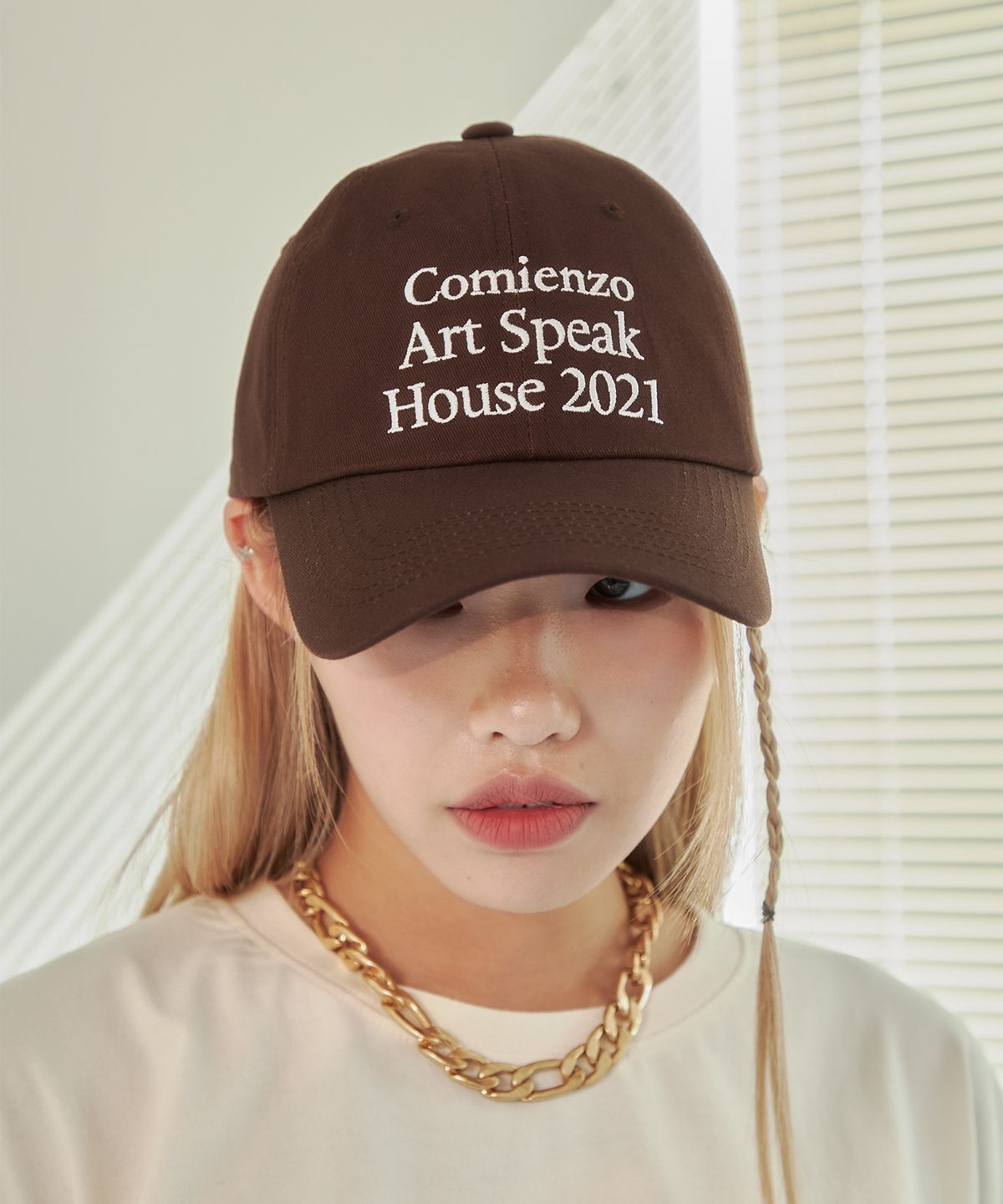 아트스피크하우스(ART SPEAK HOUSE) Comienzo Logo Ball Cap (Brown)