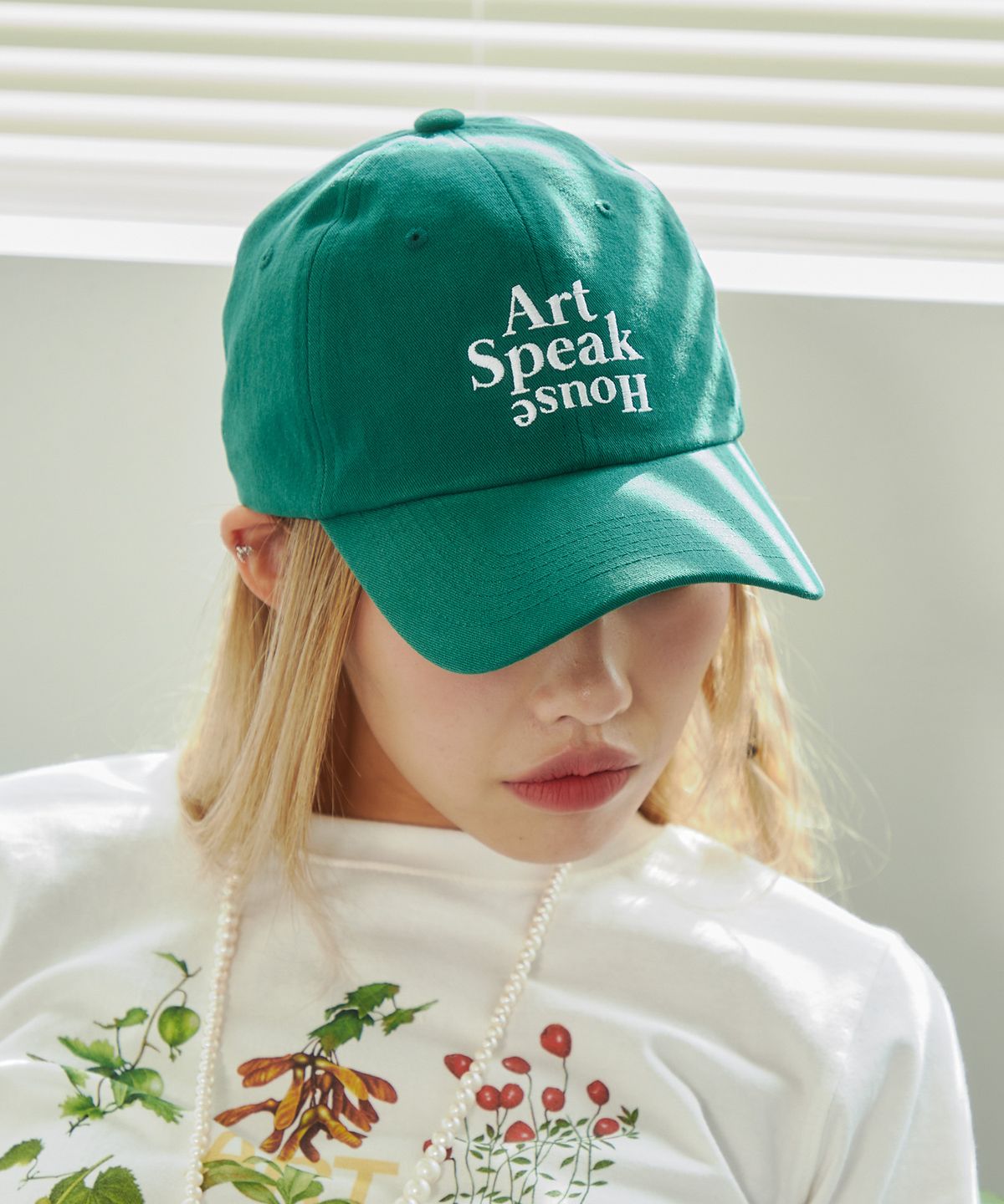 아트스피크하우스(ART SPEAK HOUSE) Play Ash Logo Ball Cap (Green)
