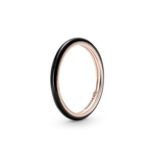 판도라 미 블랙 에나멜 링_189655C01