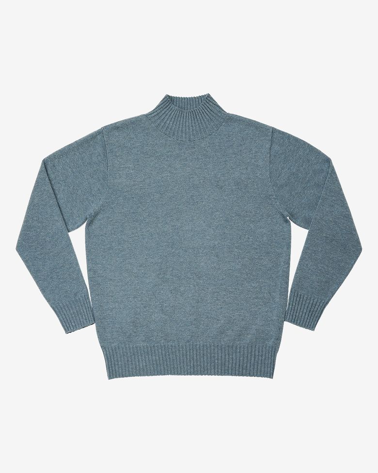 Whole Garment Mock-neck (Blue)