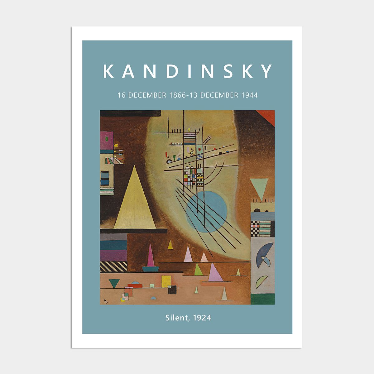 멜팅스튜디오(MELTING STUDIO) 미드 센츄리 모던 액자 인테리어 포스터 / 06번 Kandinsky-Silent 1924