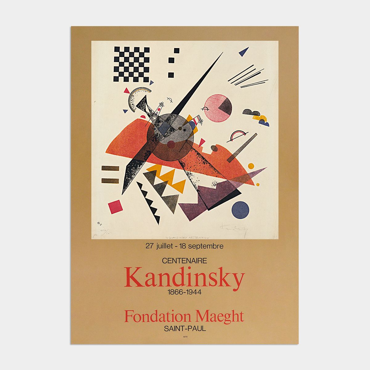 멜팅스튜디오(MELTING STUDIO) 미드 센츄리 모던 액자 인테리어 포스터 / 07번 Kandinsky-Orange 1923