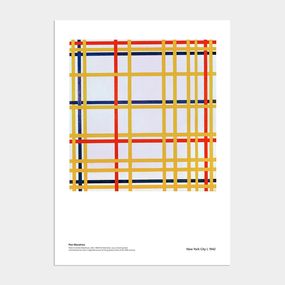 멜팅스튜디오(MELTING STUDIO) 미드 센츄리 모던 액자 인테리어 포스터 / 12번 Mondrian-Composition 1942